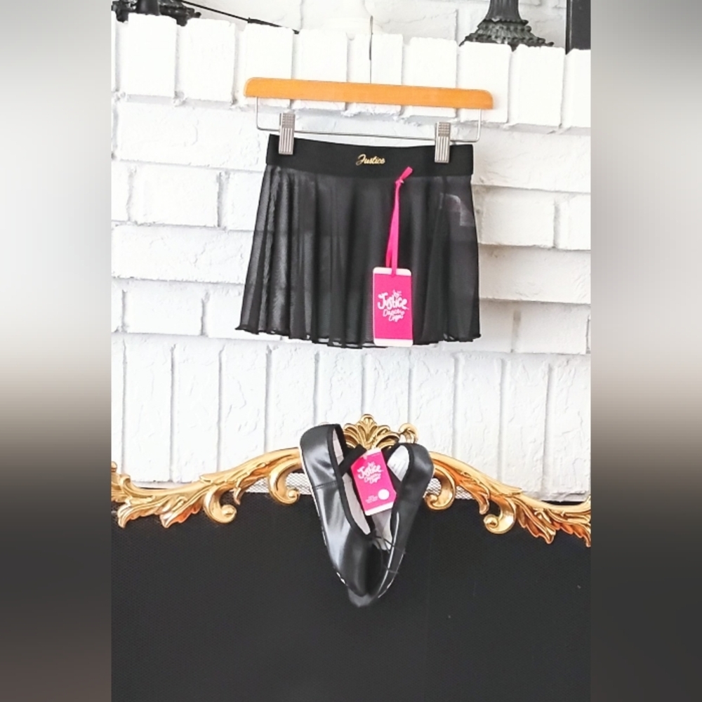 Justice Pleated Skirt with Dance Shoes